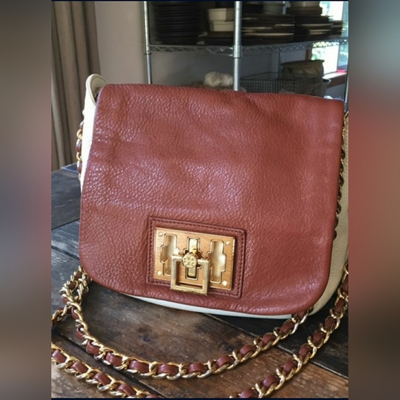 Tory Burch Designer Vintage Y2k Foldover Purse Handbag Crossbody - Picture 1 of 6